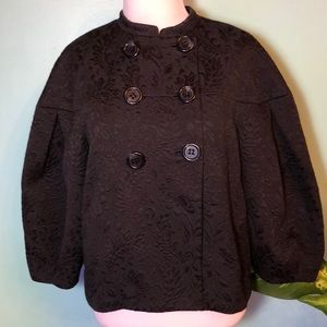 BCBGMaxazria Ballon Sleeves Mandarin Collar Jacket